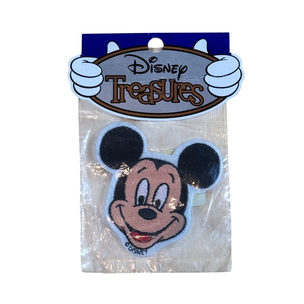 Vintage Disney Treasures Mickey Mouse Embroidered Patch Theme Park Exclusive USA